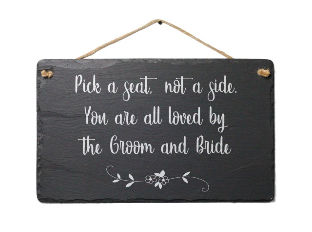 Large wall hanging Welsh slate chalkboard planner engraved with the days of the week